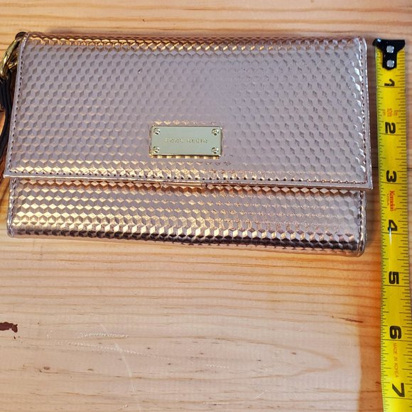 Anne Klein Handbags - Anne Klein Rose Gold Wristlet Clutch Wallet 7x4.25"